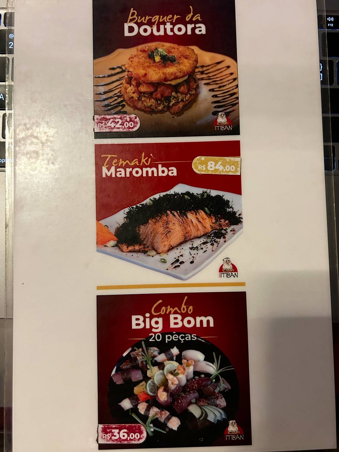 Sushi Itiban cardápio
