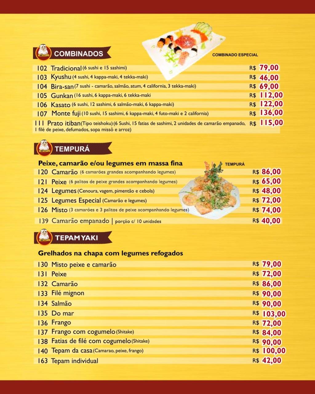 Sushi Itiban cardápio