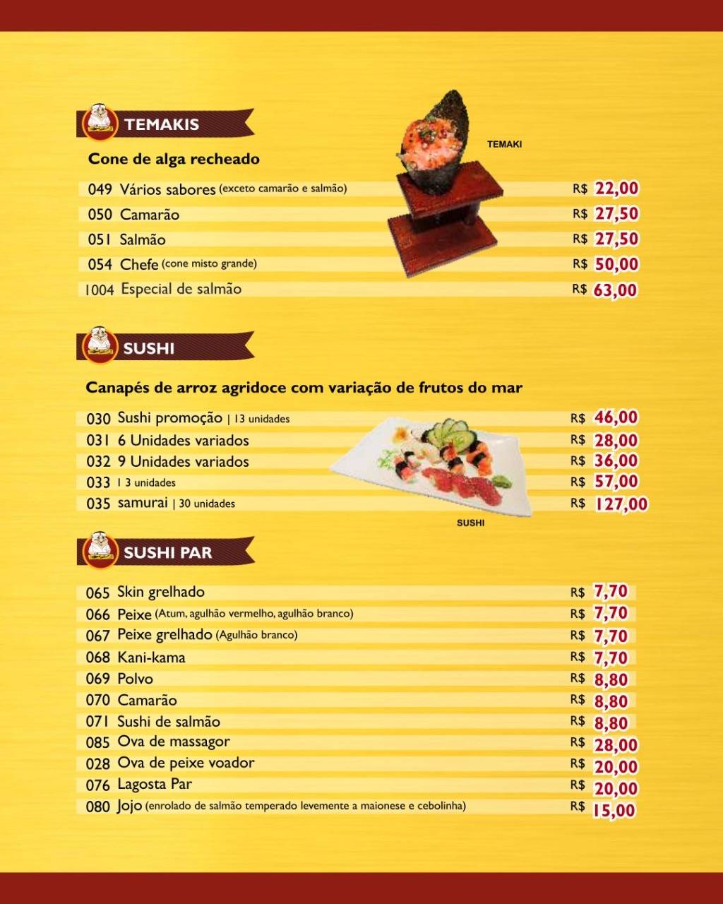 Sushi Itiban cardápio