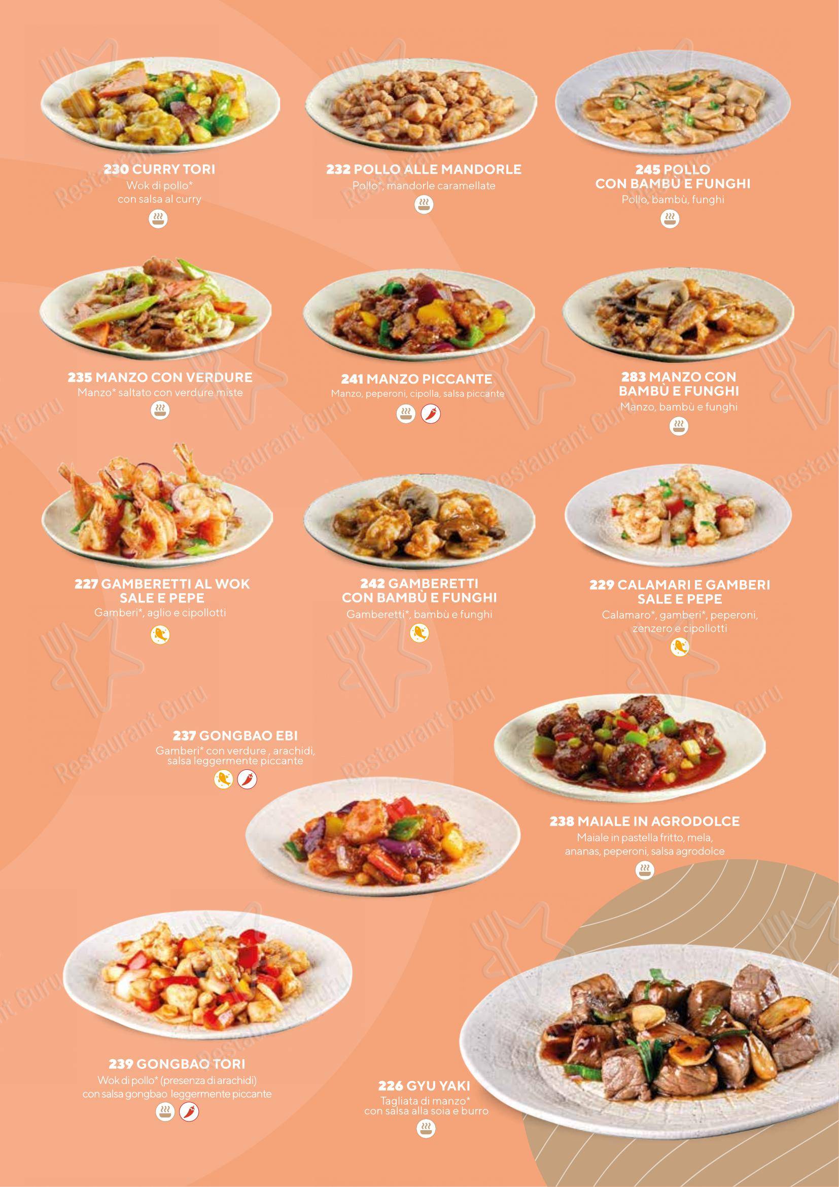 Menu bar per Sushiko Forlì ristorante