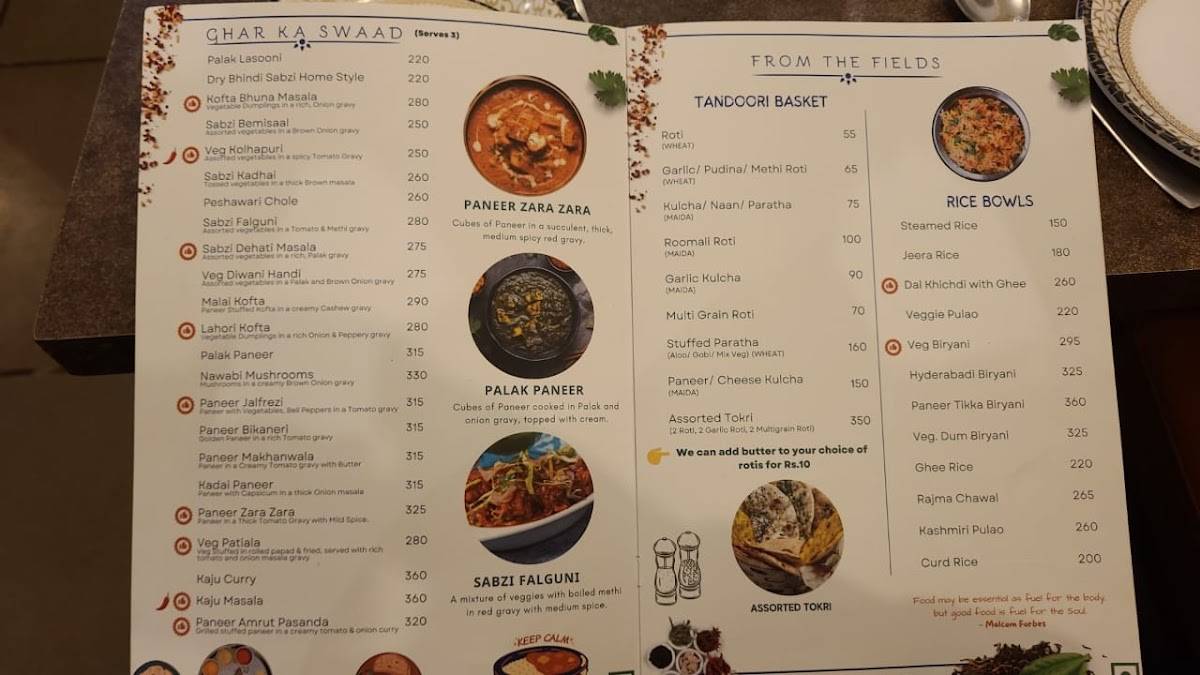 Swadisht Veg Restaurant menu