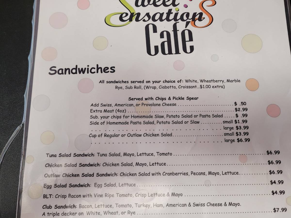 Menu At Sweet Sensations Cafe Green Cove Springs menu-at-sweet-sensations-cafe-green-cove-springs
