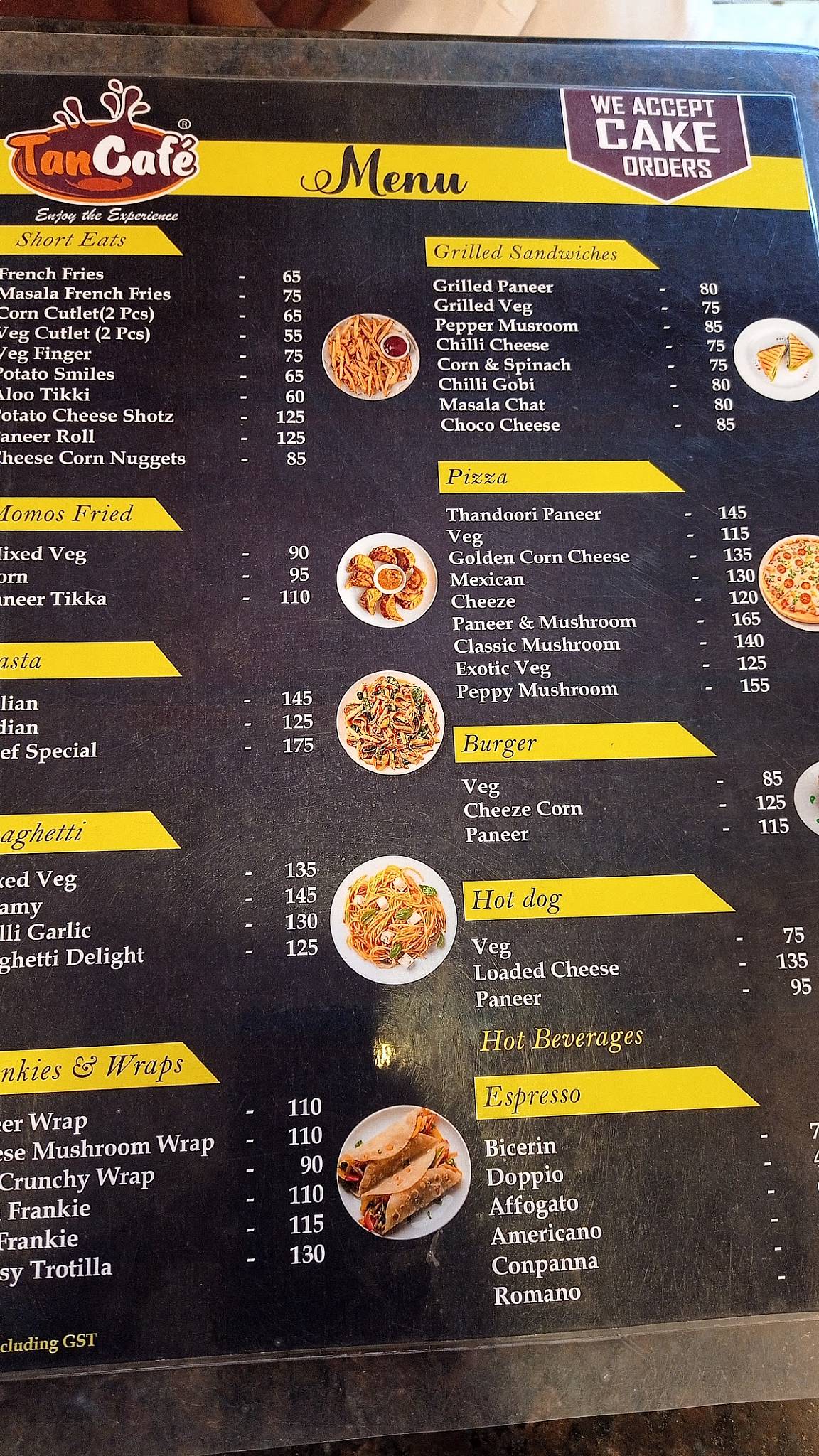 TANCAFE (Coffee Shop Restaurant Tan Cafe) menu