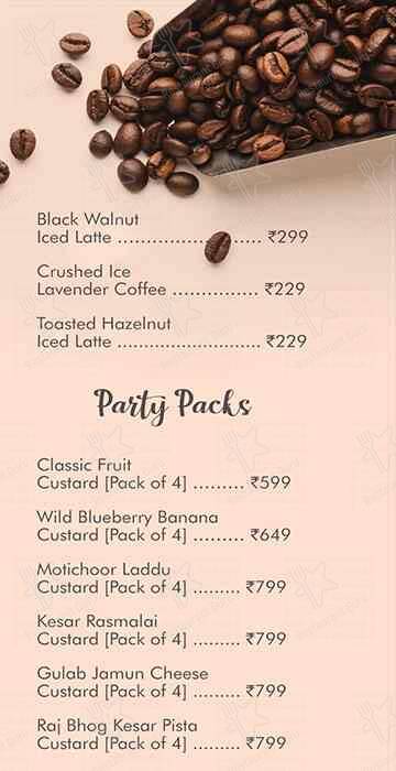Desserts Point menu