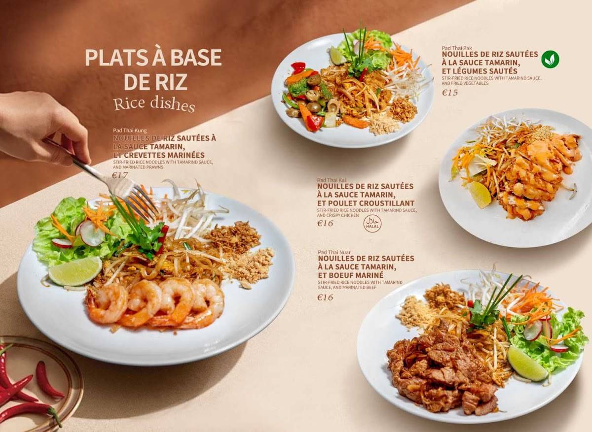 Menu de THAIGER