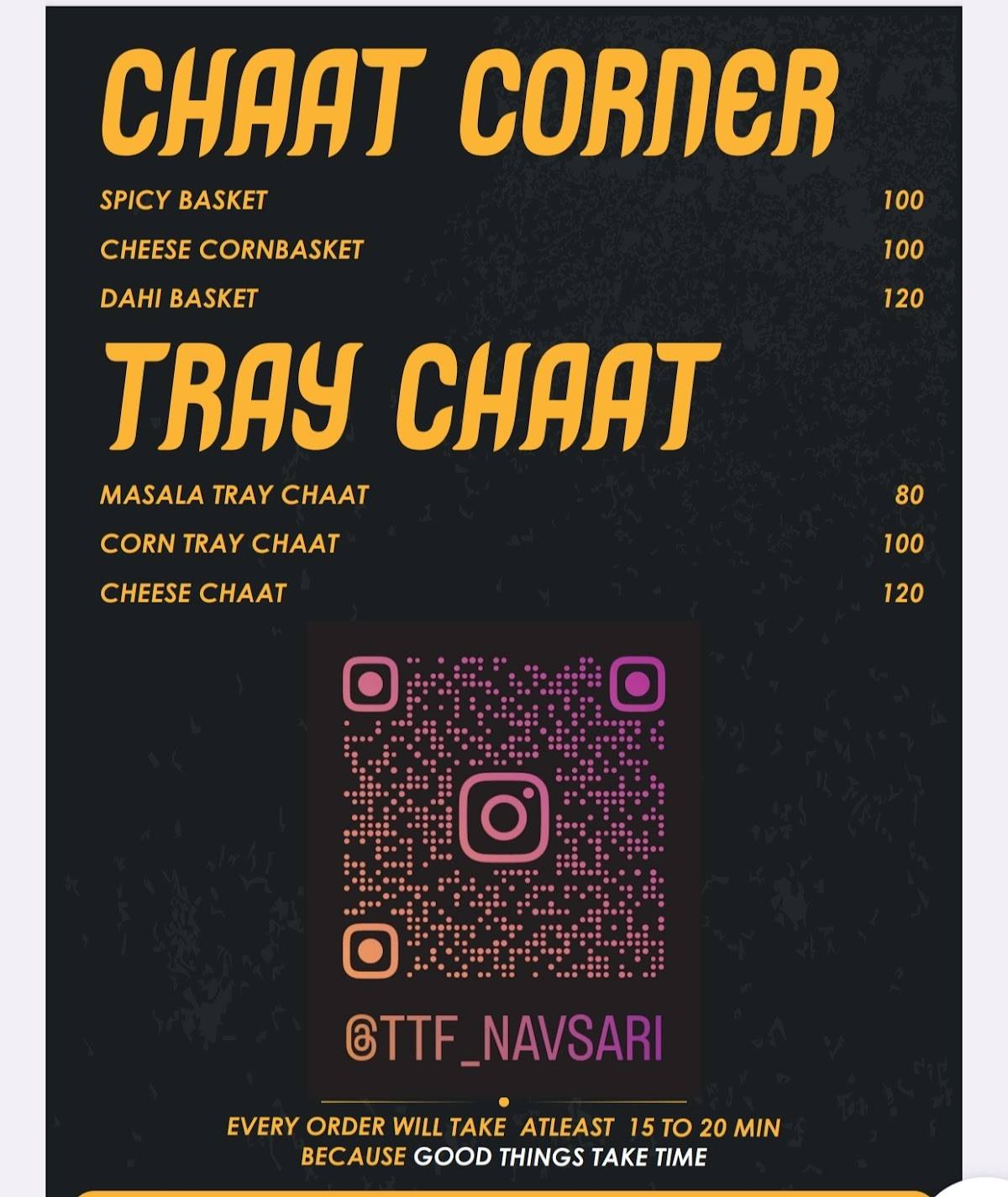 TTF THE TEA FACTORY menu