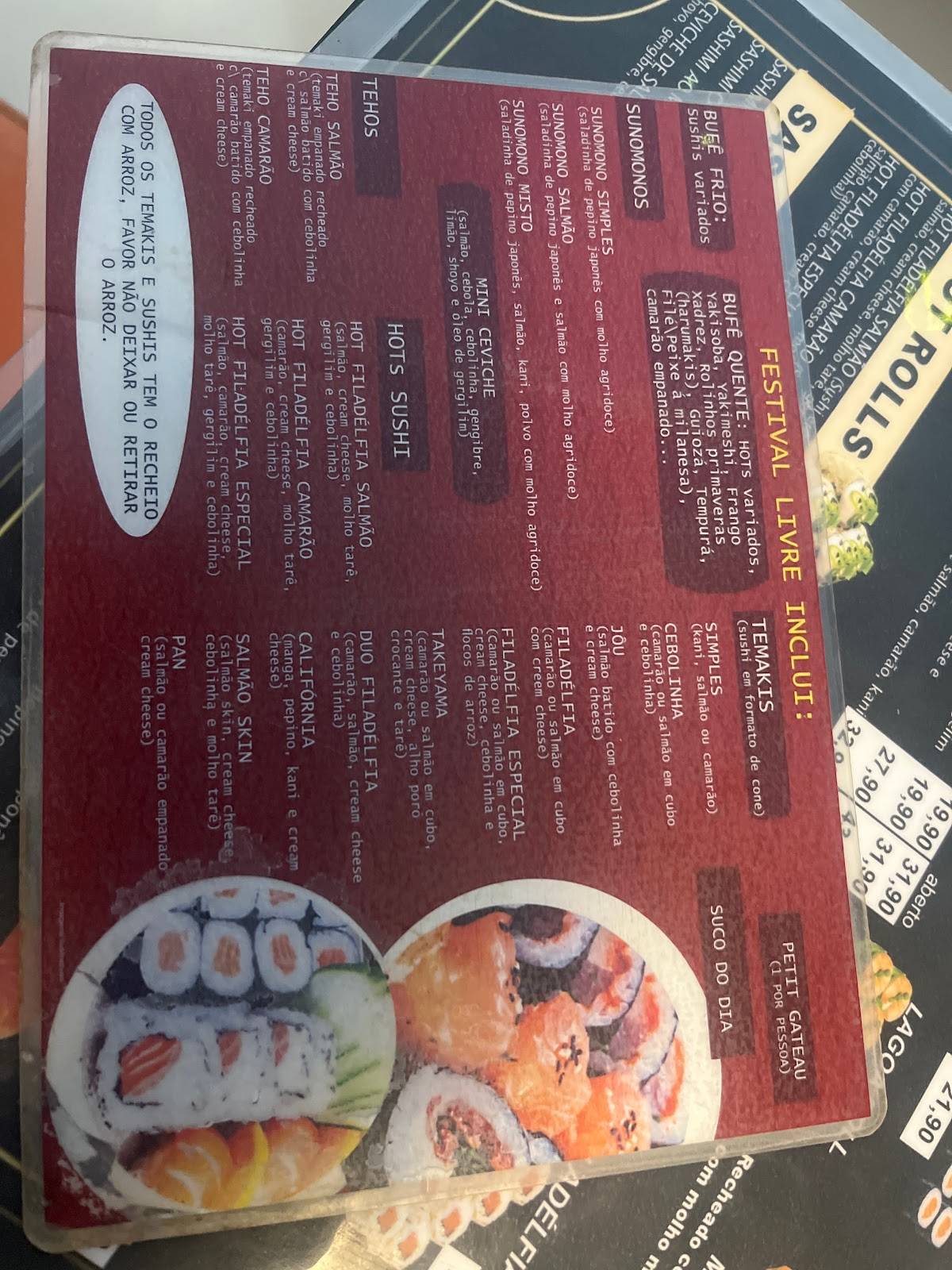 Takeyama cardápio