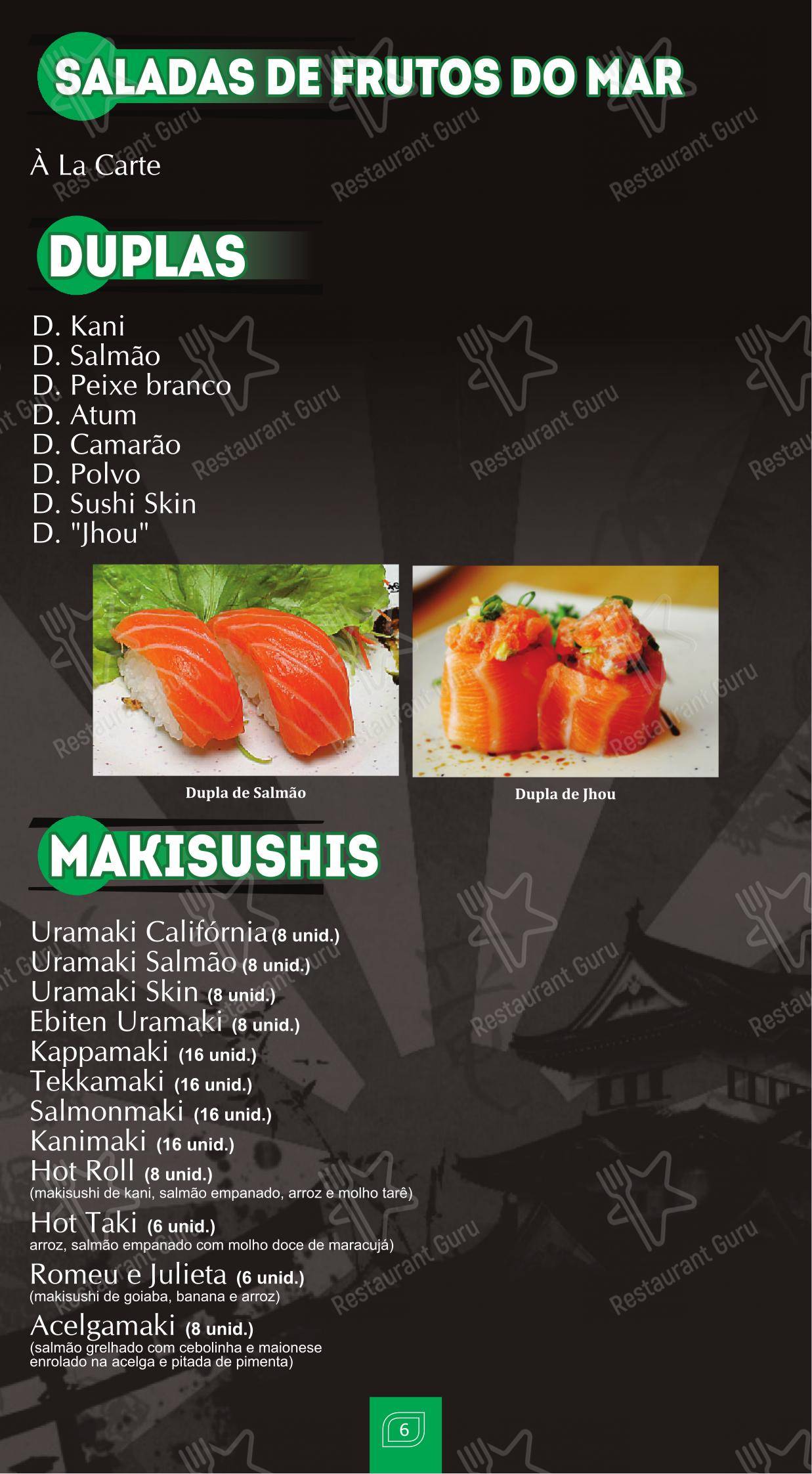 Taki Sushi Granja viana - Menu