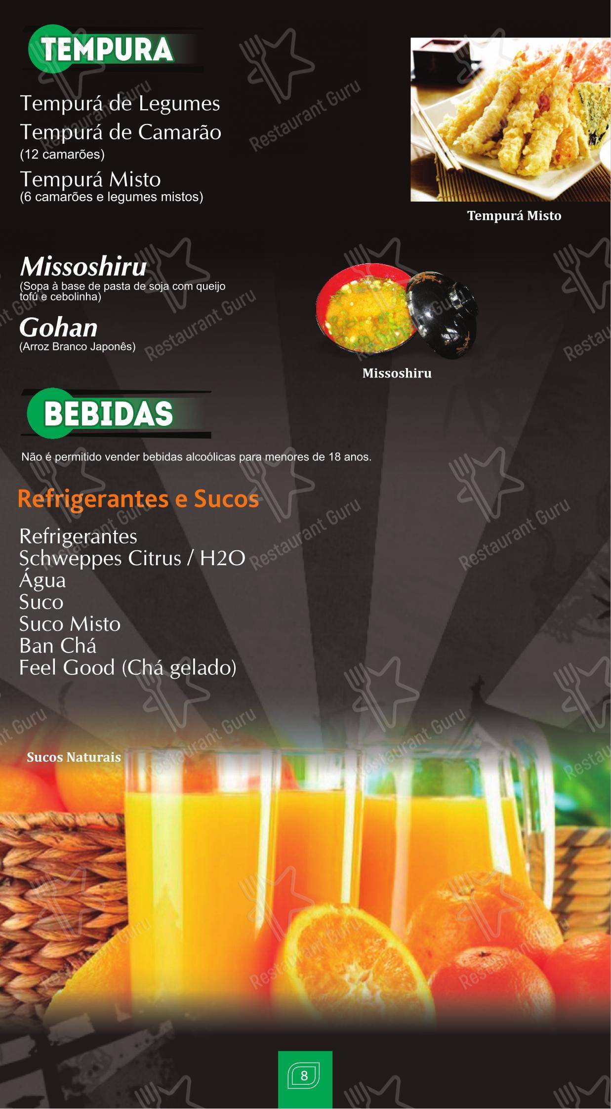 Taki Sushi Granja viana - Menu