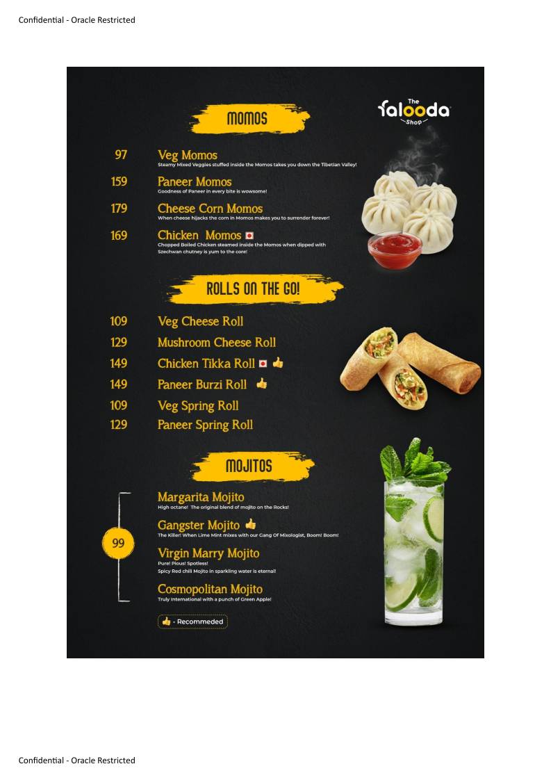 Tandoori Tribes & The Falooda Shop Karaikudi menu