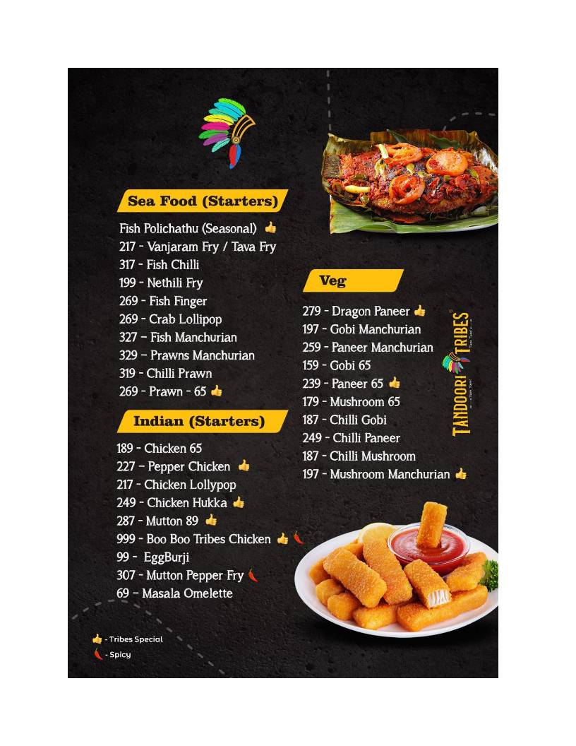 Tandoori Tribes & The Falooda Shop Karaikudi menu