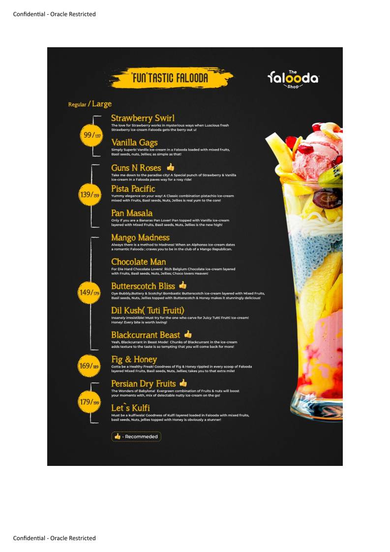 Tandoori Tribes & The Falooda Shop Karaikudi menu