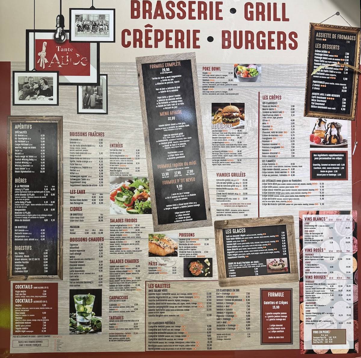 Menu de Tante Alice