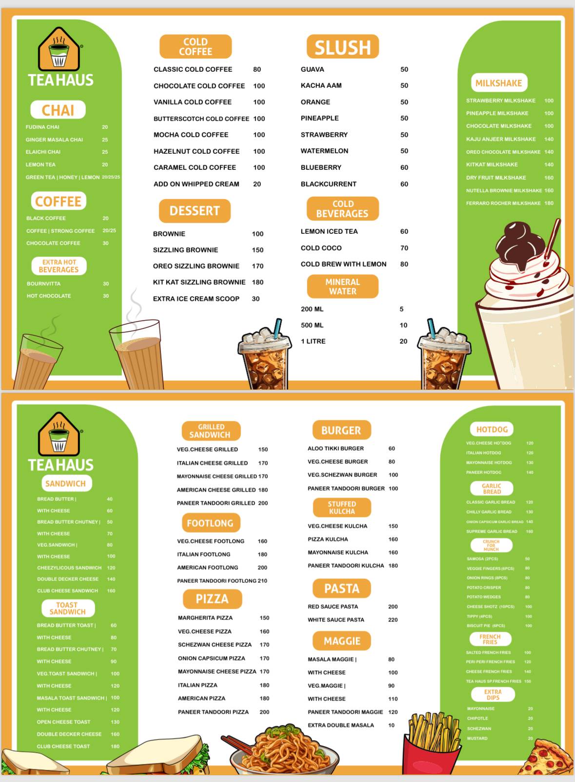 Tea Haus menu