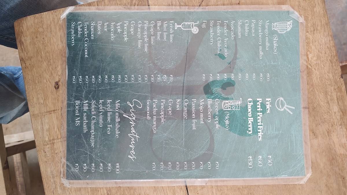 Teapetti menu