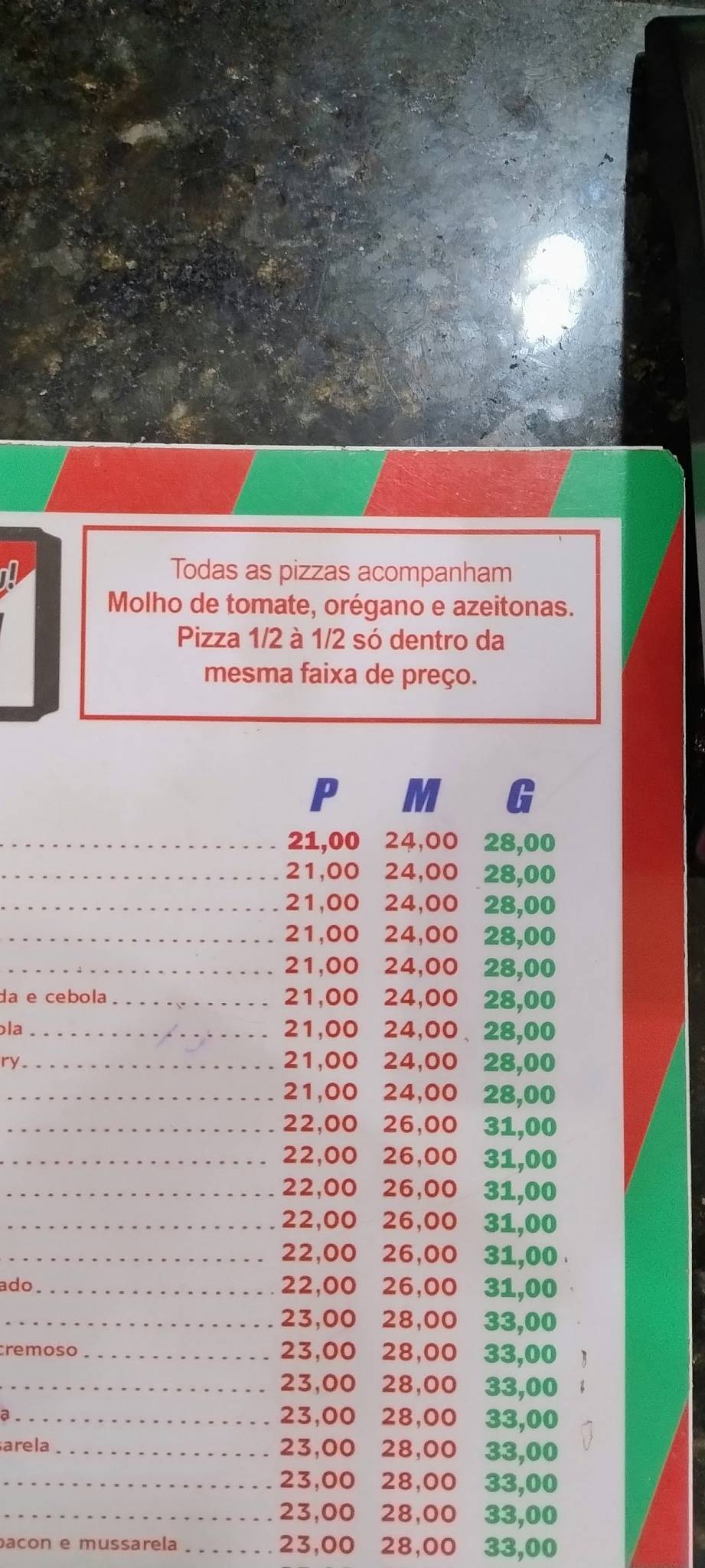 Telepizza cardápio