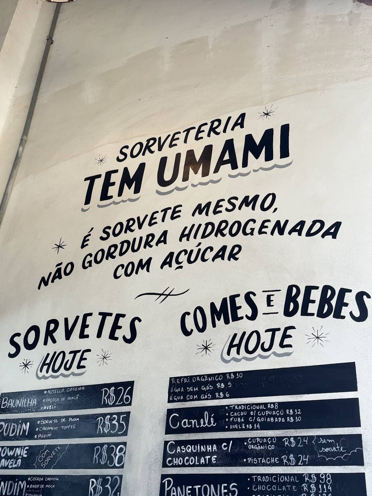 Tem Umami cardápio