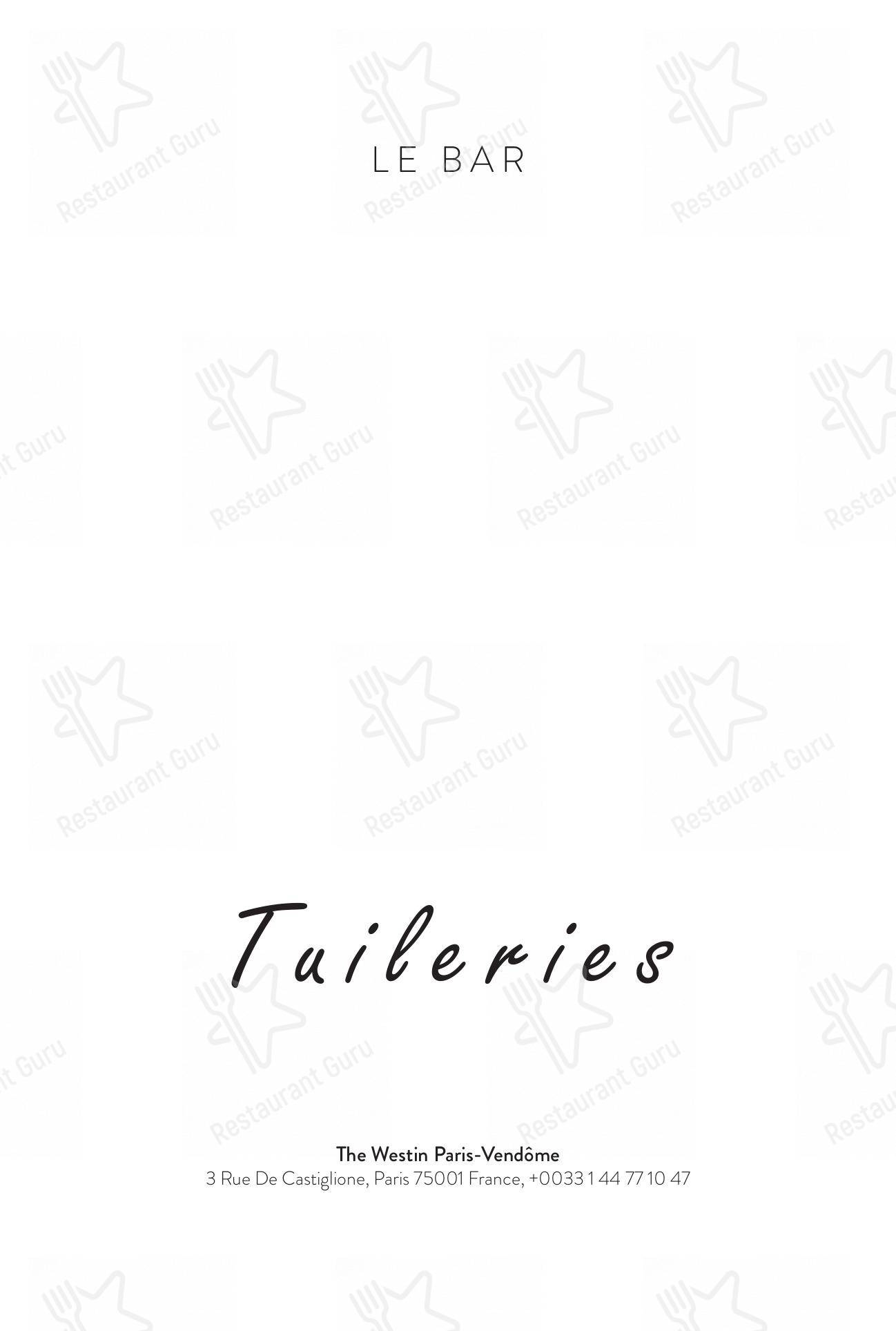 Terrasse Eugénie dans Paris - 菜单