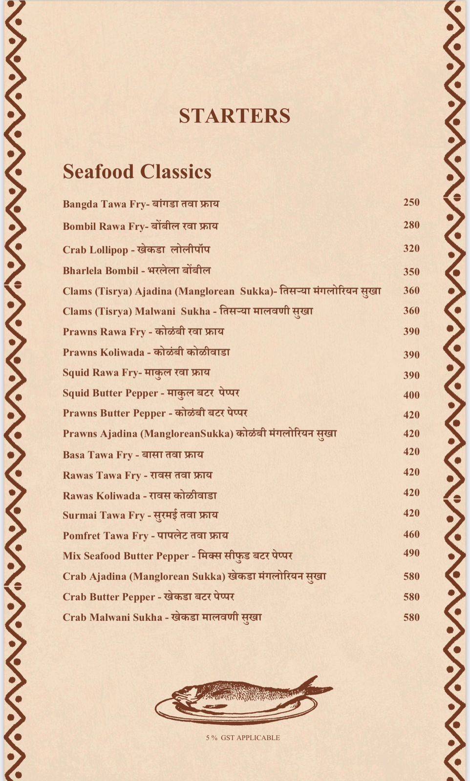 Maharashtra Lunch Home, Thane menu
