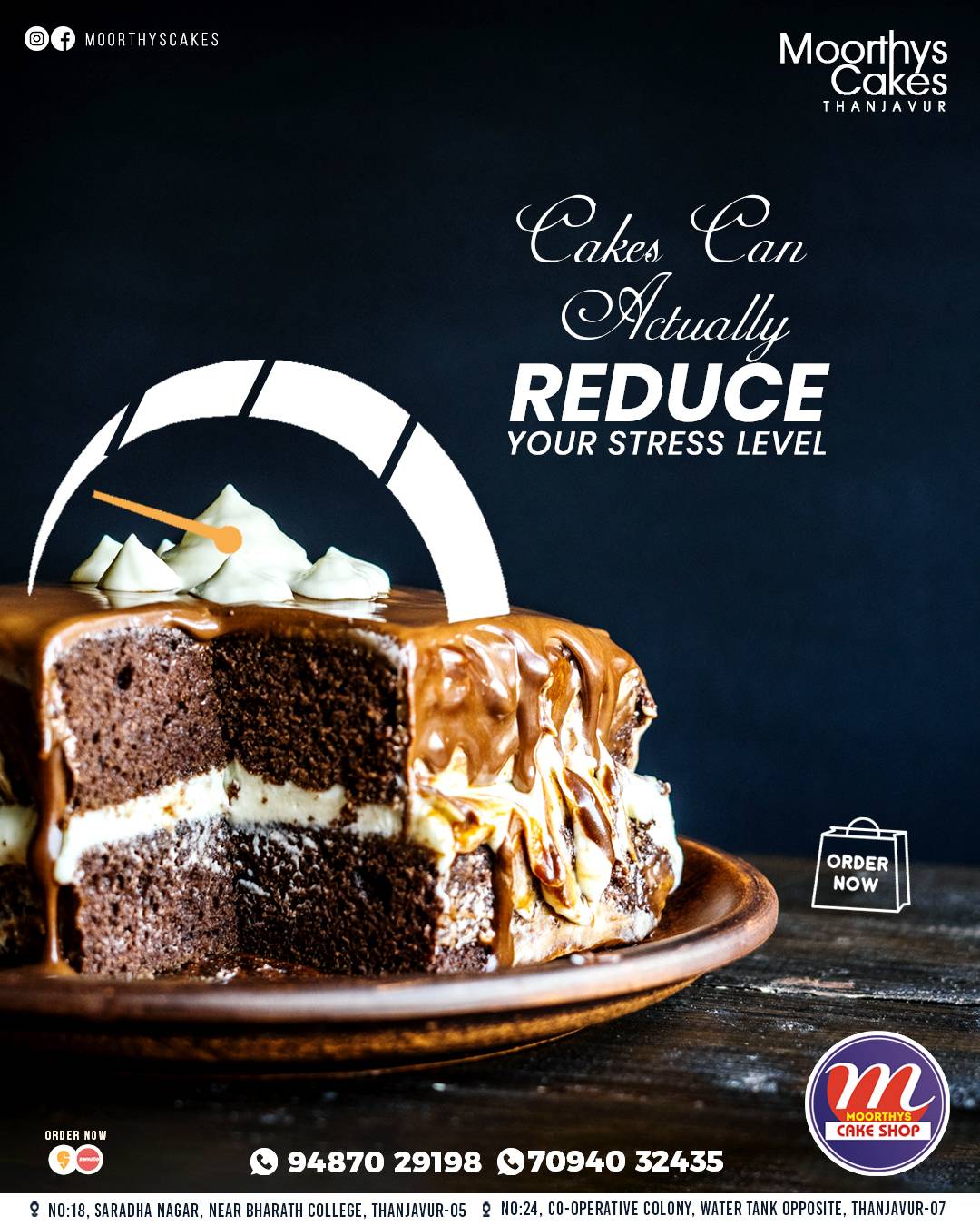 Moorthys Cake Shop menu