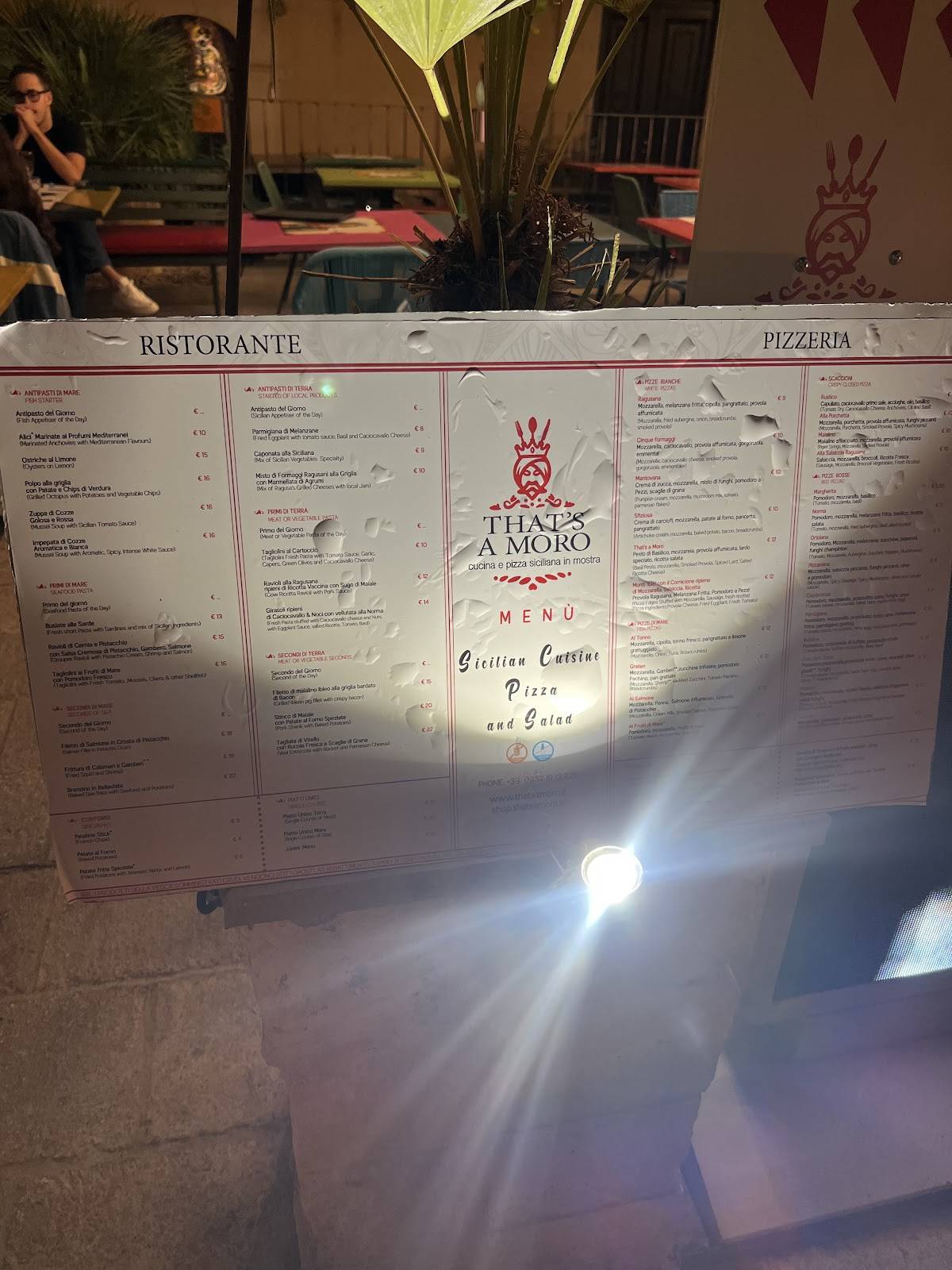 Menu di That's a Moro 