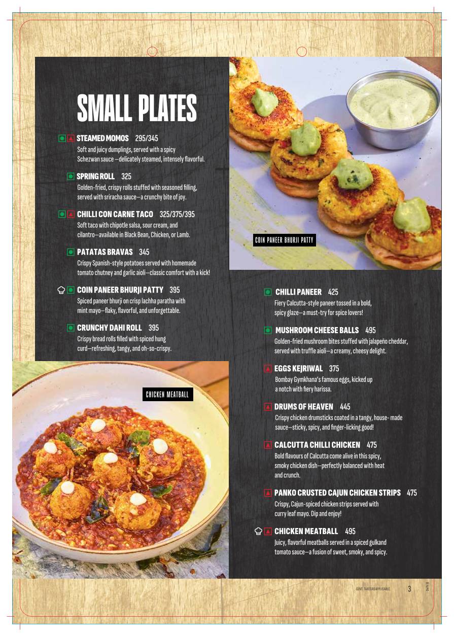 The Beer Café menu