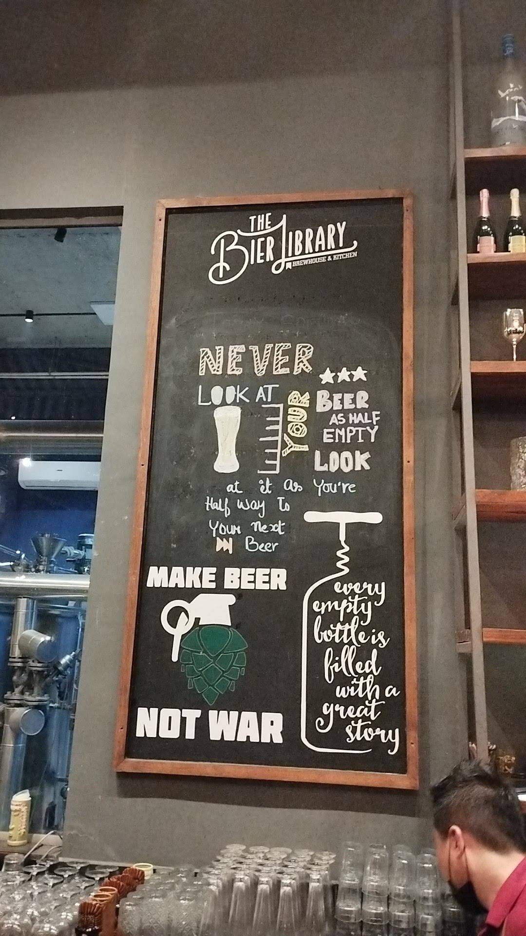 Menu at The Bier Library Brewery & Kitchen, Koramangala, Bengaluru