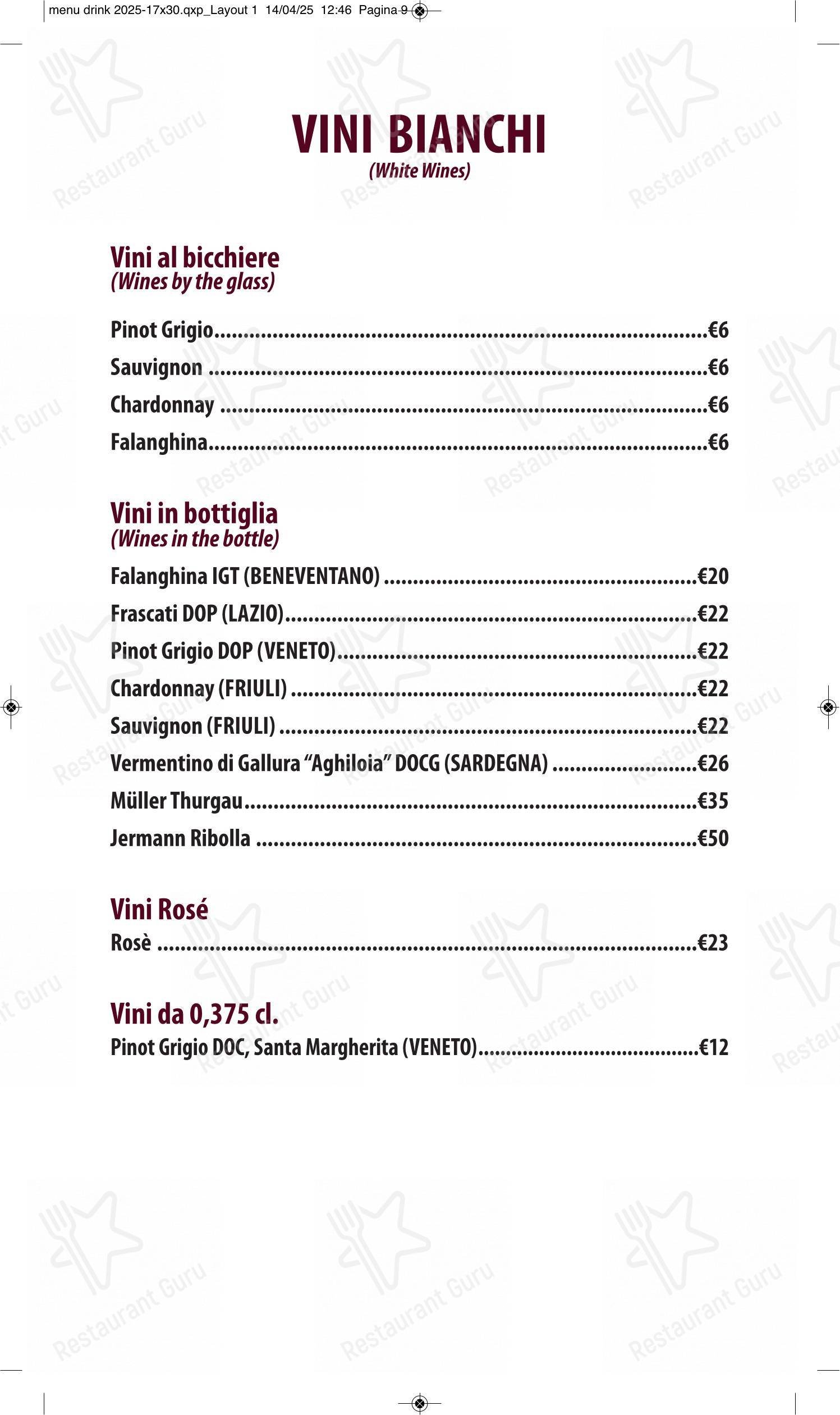 Menu di The Bramble Bar & Kitchen - Menu bar