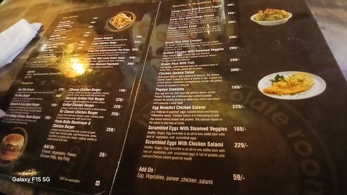 The Chocolate Room menu