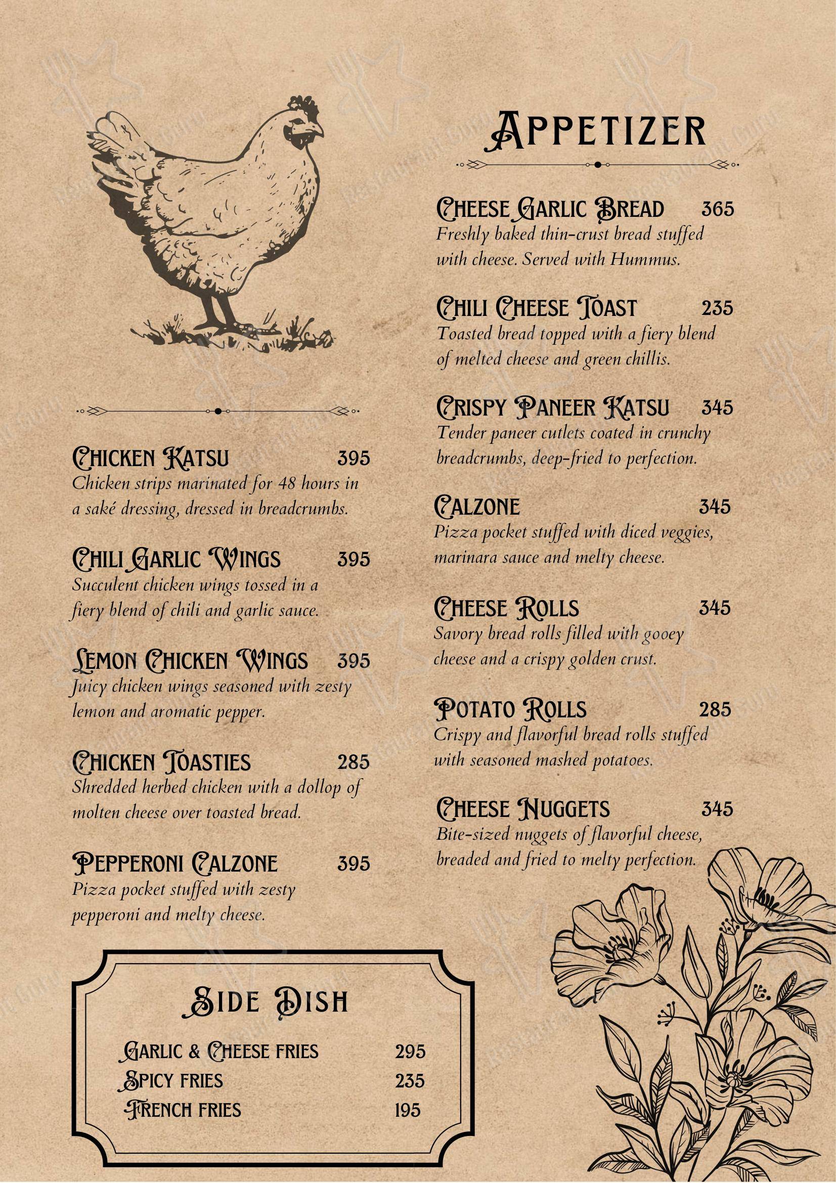 The Coffee Cellar - Menu