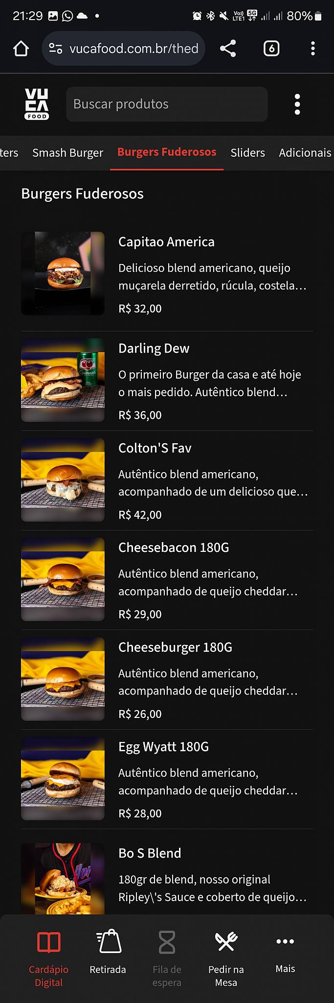 The Dew Burger Hamburgueria cardápio