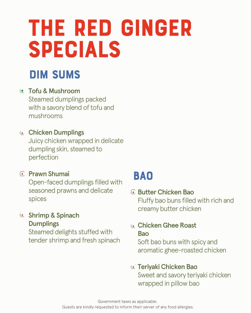 The Fisherman's Wharf Panjim menu