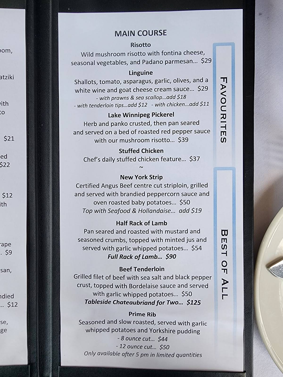 Menu de The Gates On Roblin