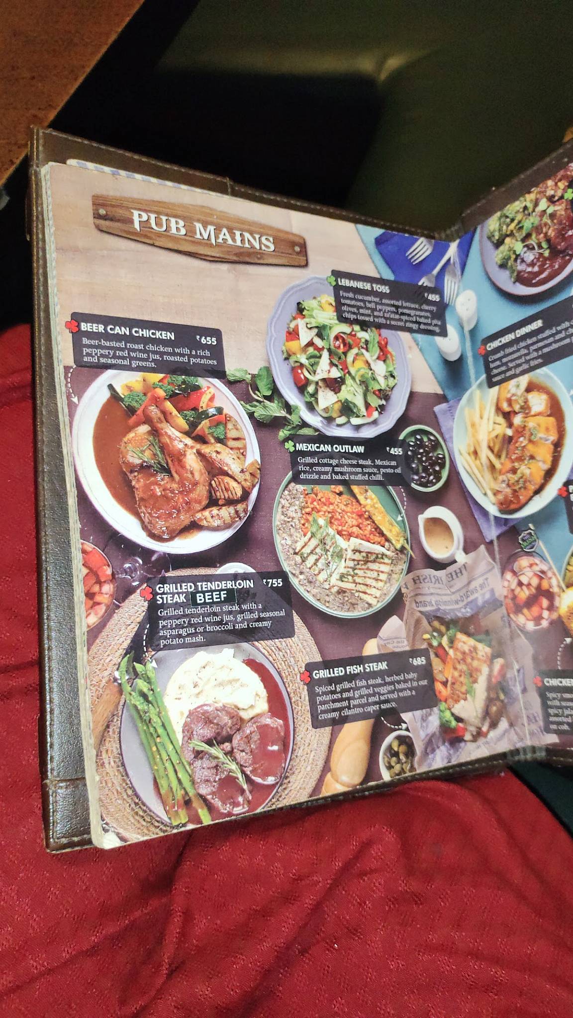 The Irish House, Kolkata menu