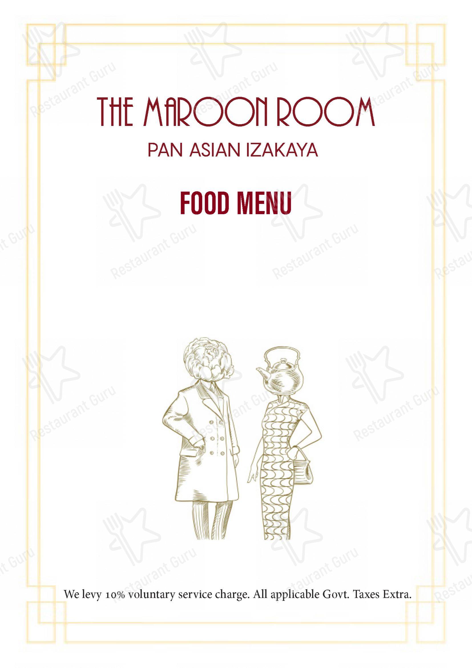 The Maroon Room – Pan Asian Fine Dine in Guwahati - Menu