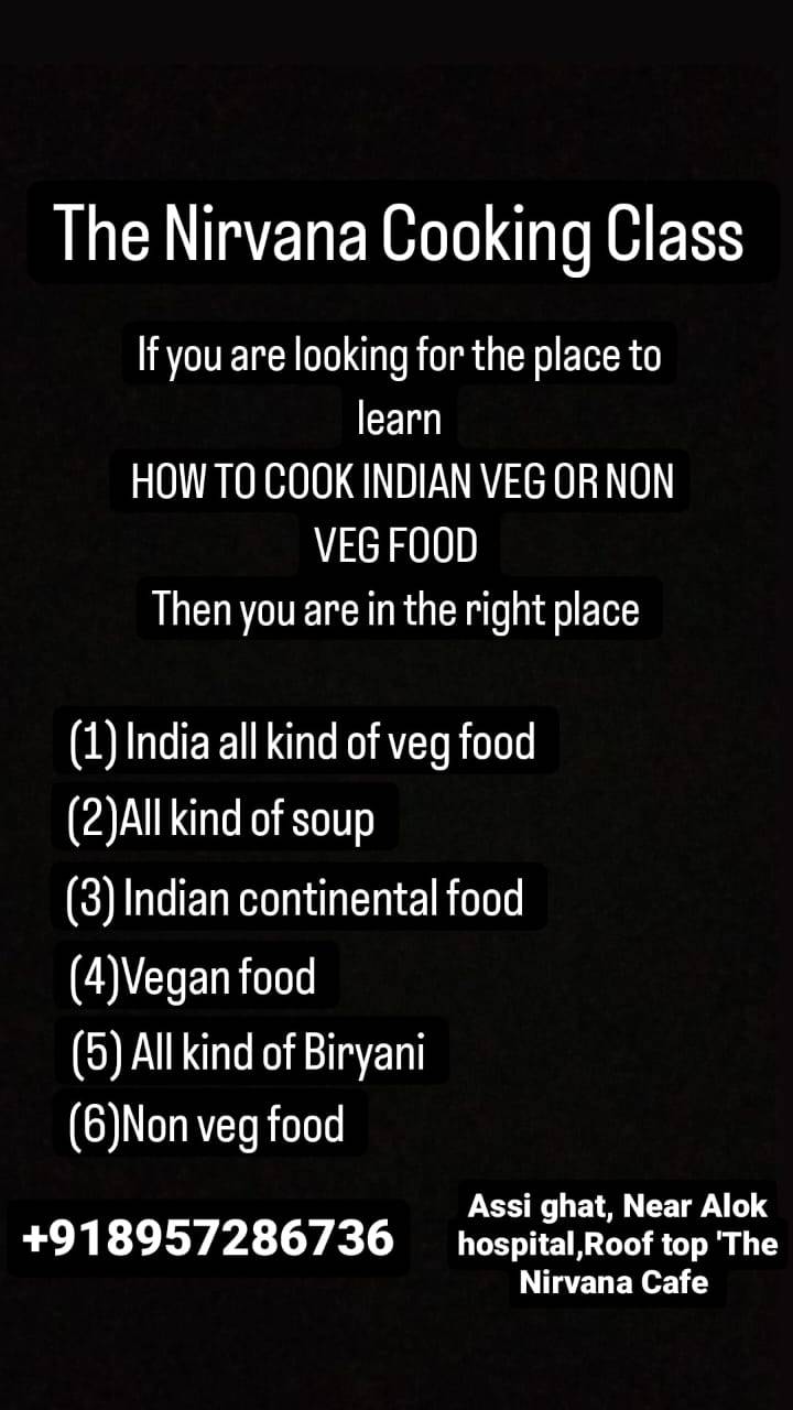 The Nirvana Cafe menu