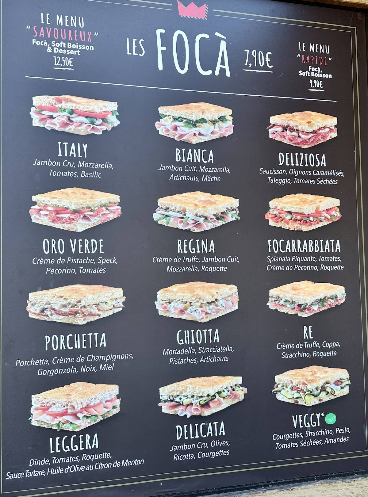 Menu de Focà