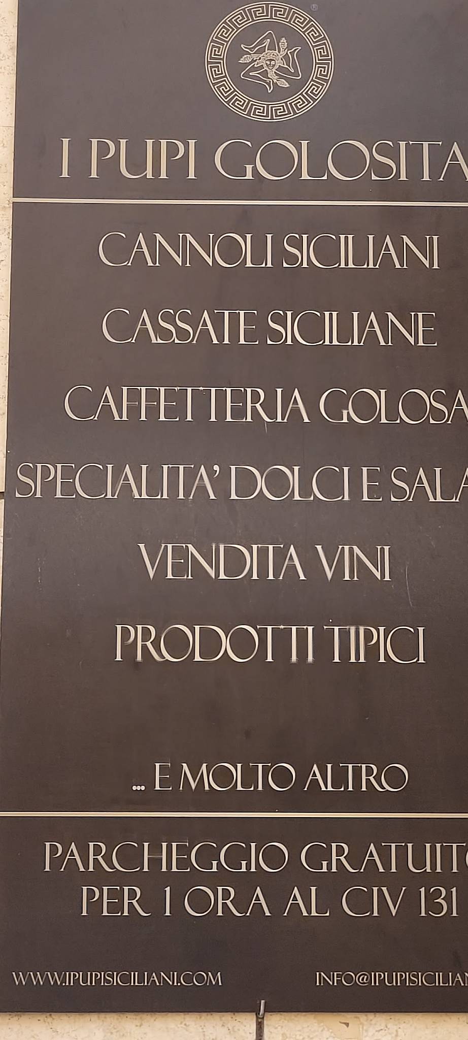Menu di I Pupi Siciliani Bistrot 