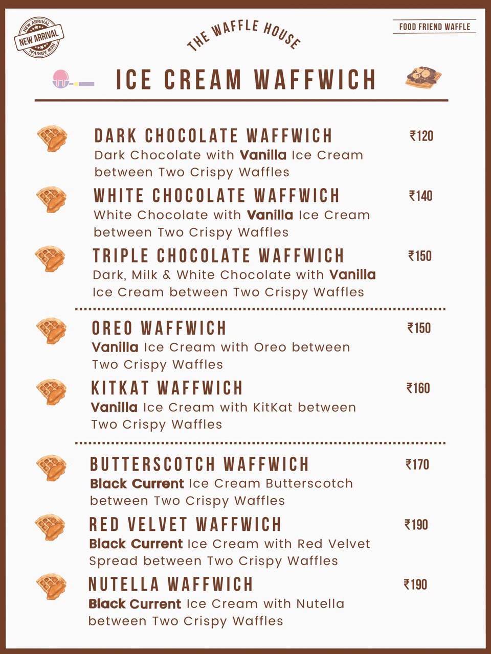 The Waffle House menu