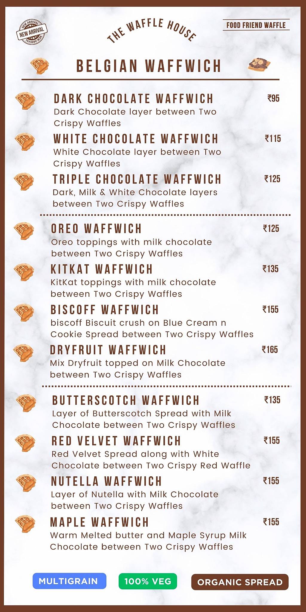 The Waffle House menu