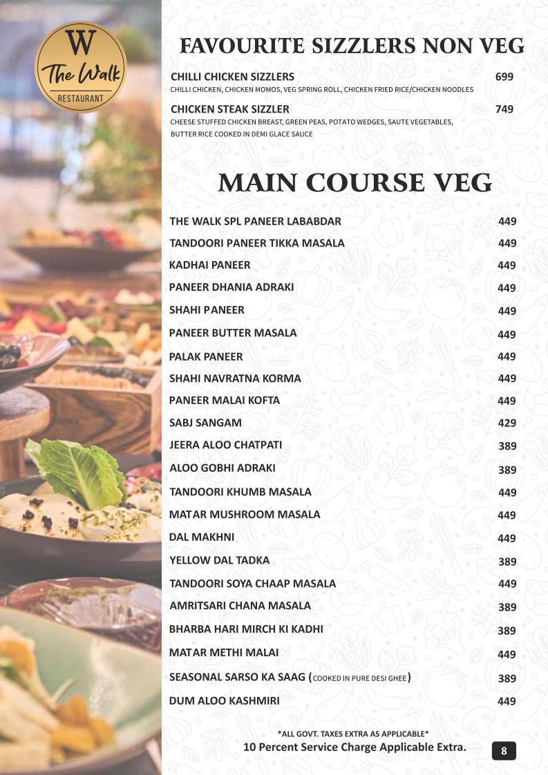 The Walk menu
