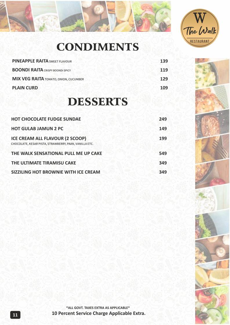 The Walk menu