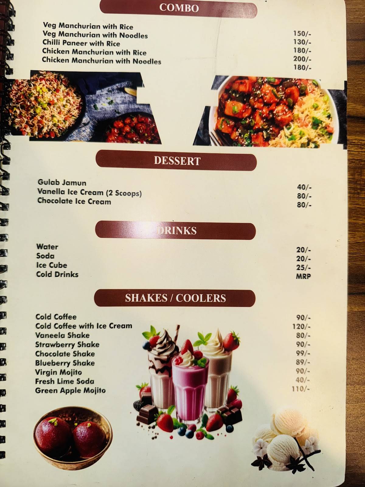 The brew barrel menu