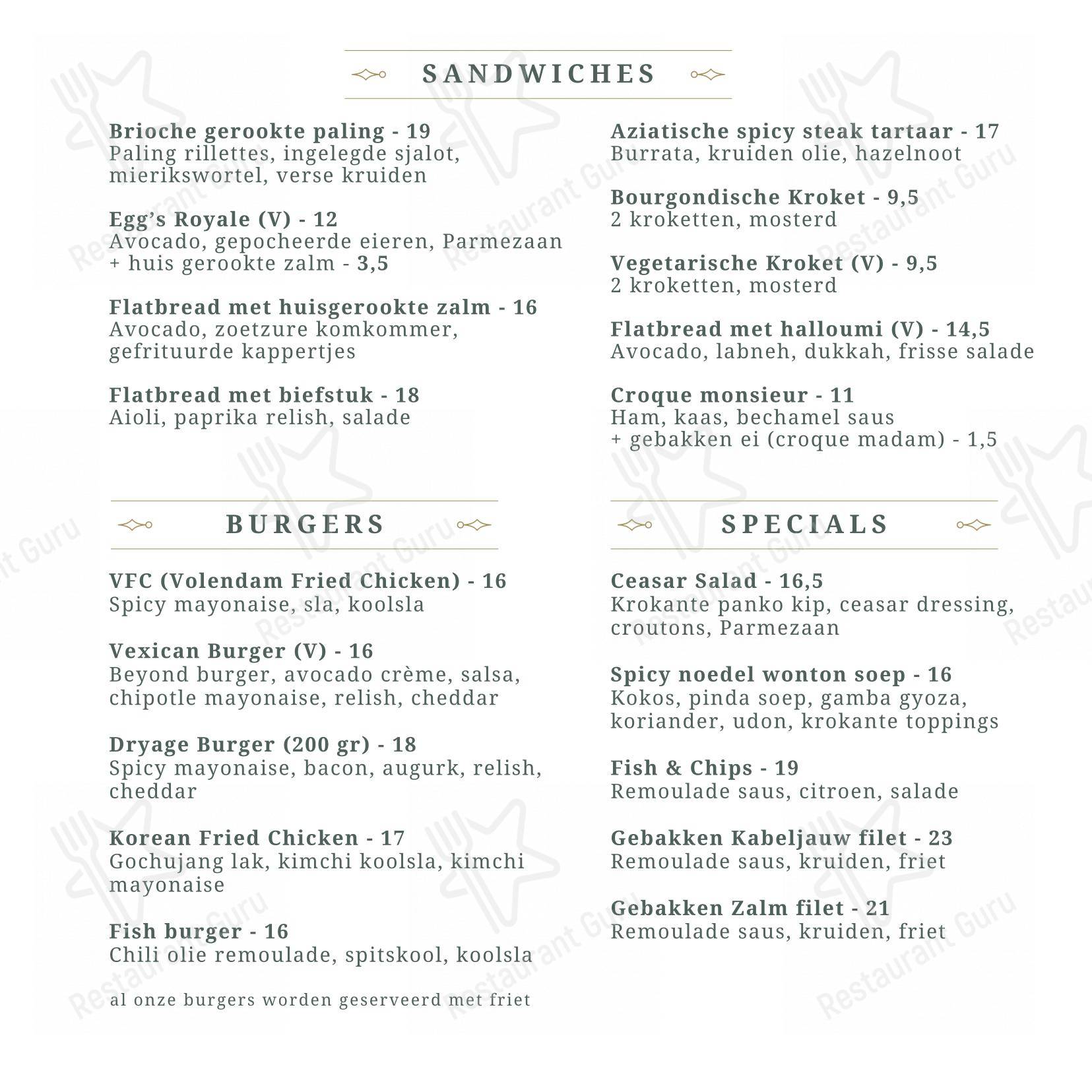 Menu bar pour Thirty5 dans Volendam