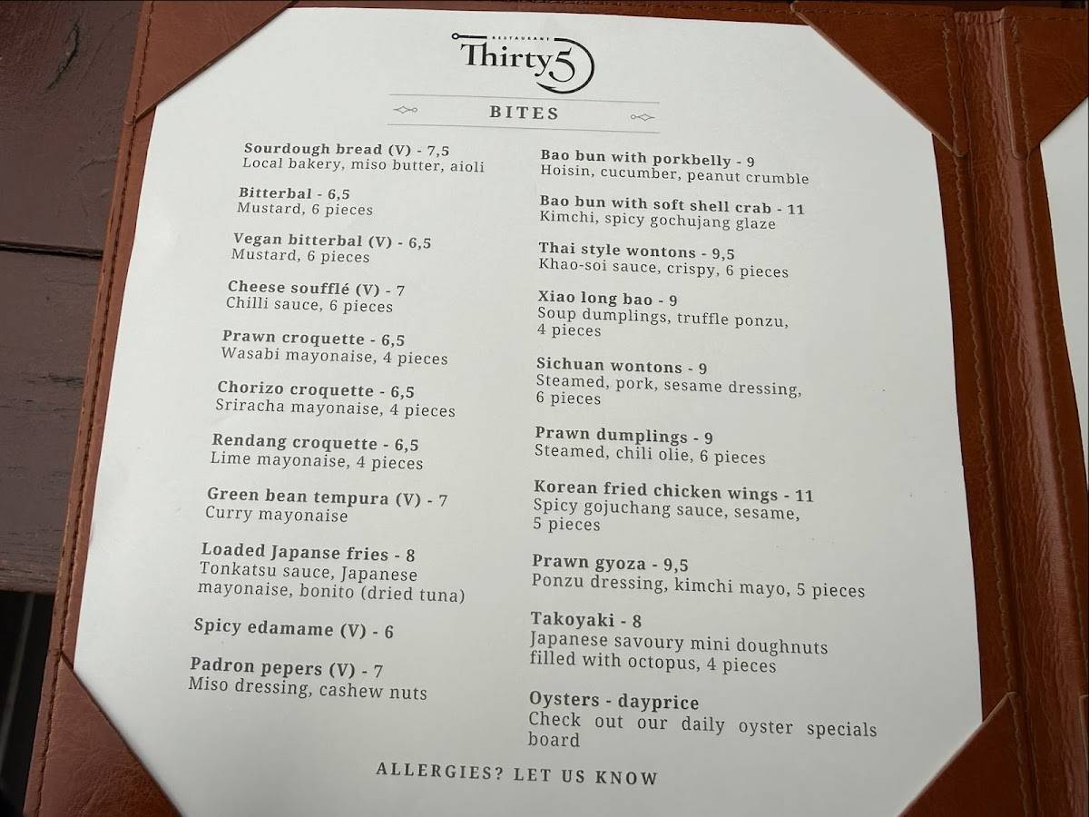 Menu de Thirty5