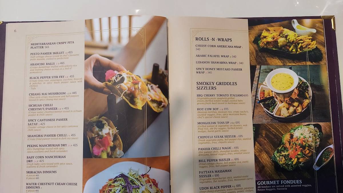 Thyme & Whisk Vegetarian Restaurant in Sarjapur Bangalore menu