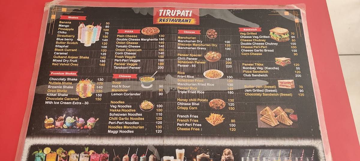 Tirupati Restaurant menu