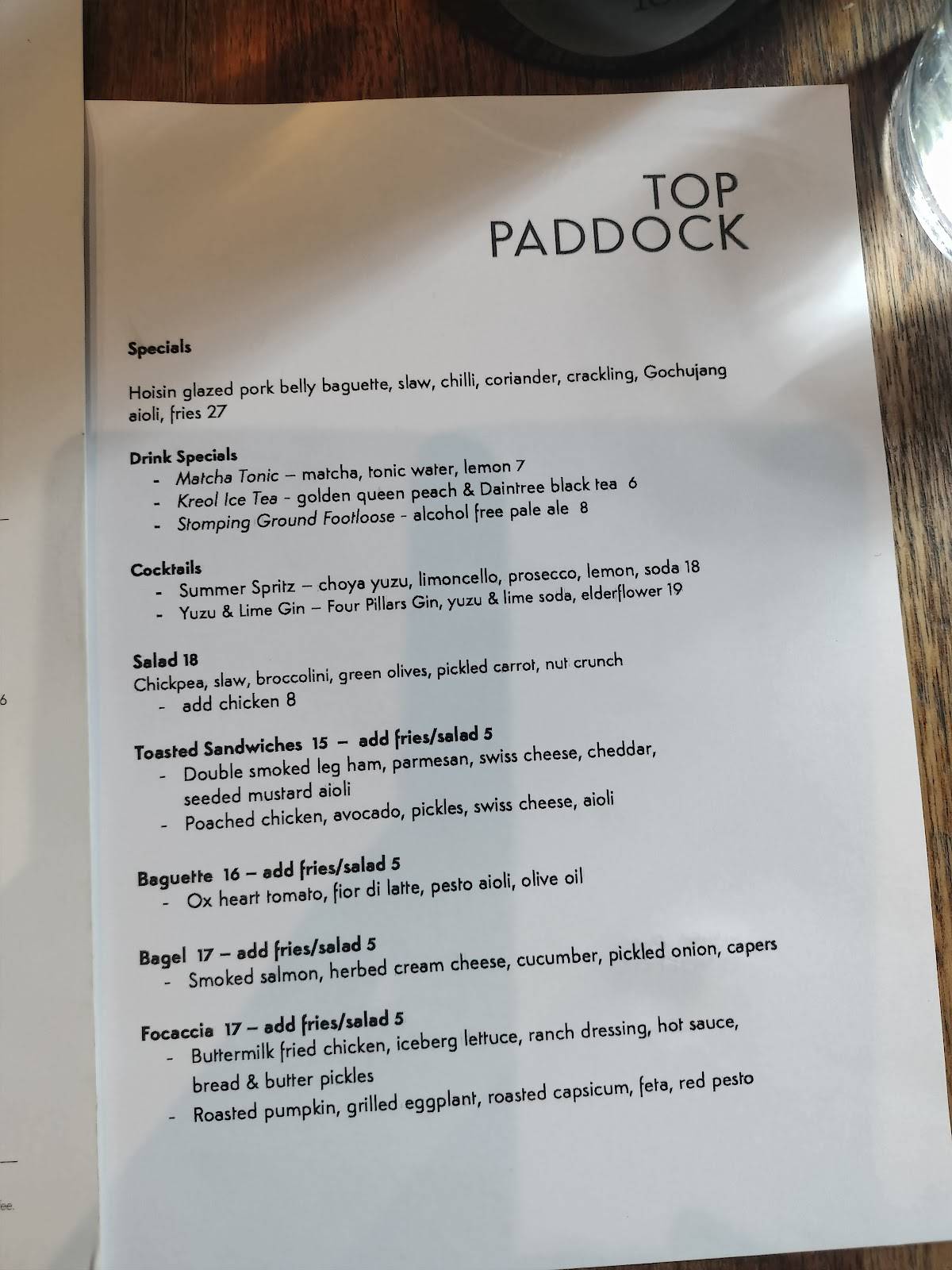 Menu At Top Paddock Cafe Richmond menu-at-top-paddock-cafe-richmond
