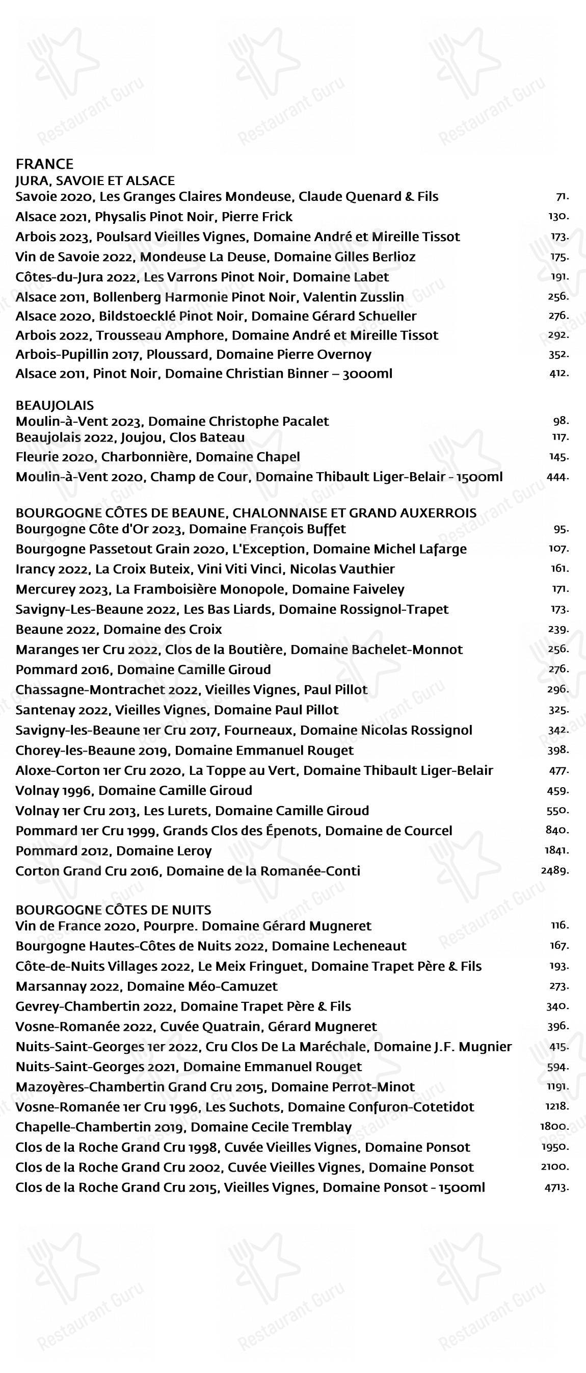 菜单 pour Restaurant Toqué! dans Montréal