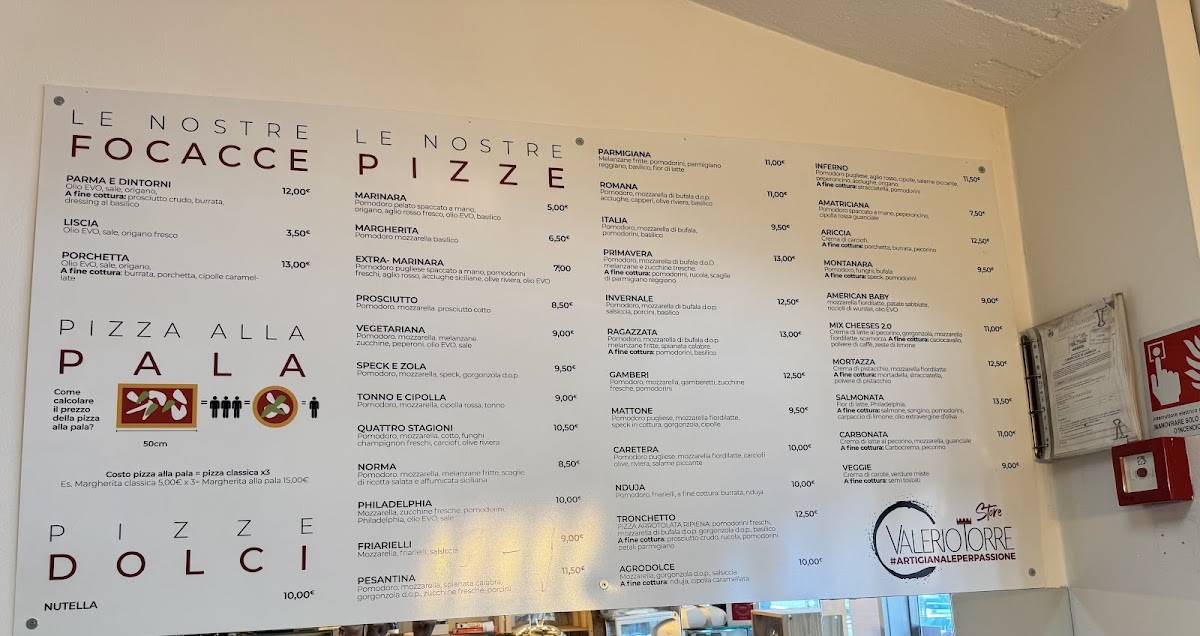 Menu di Torretta Pizza & Bakery - Valerio Torre store 